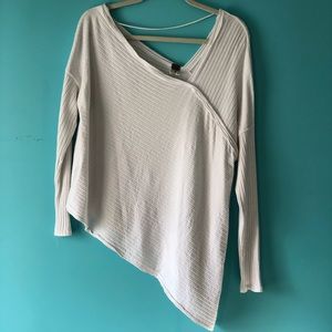 Free People white asymmetrical sweater.